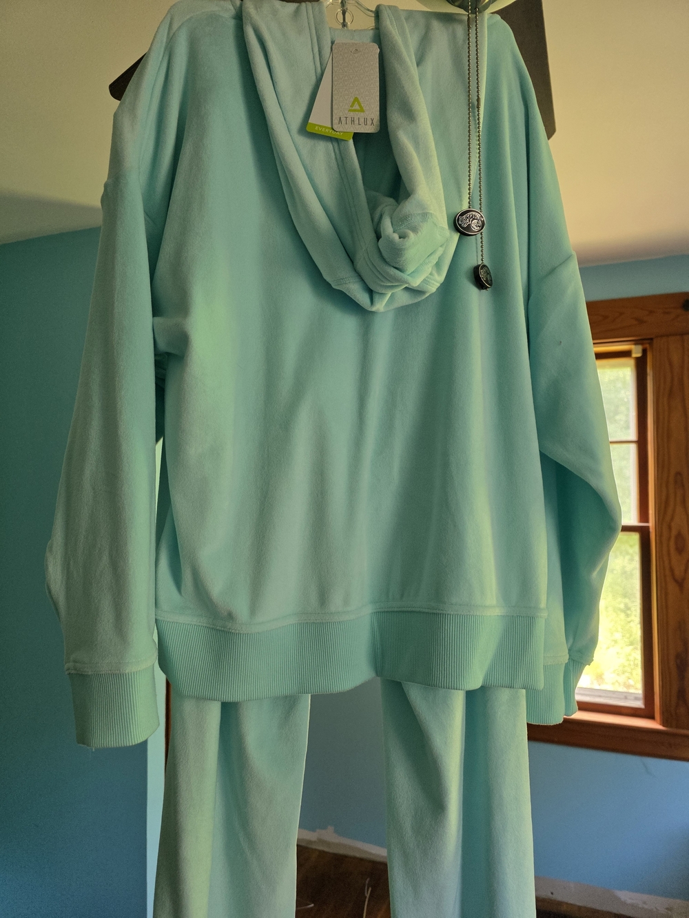 Xhilaration  Blue Velour Track Suit Hoodie